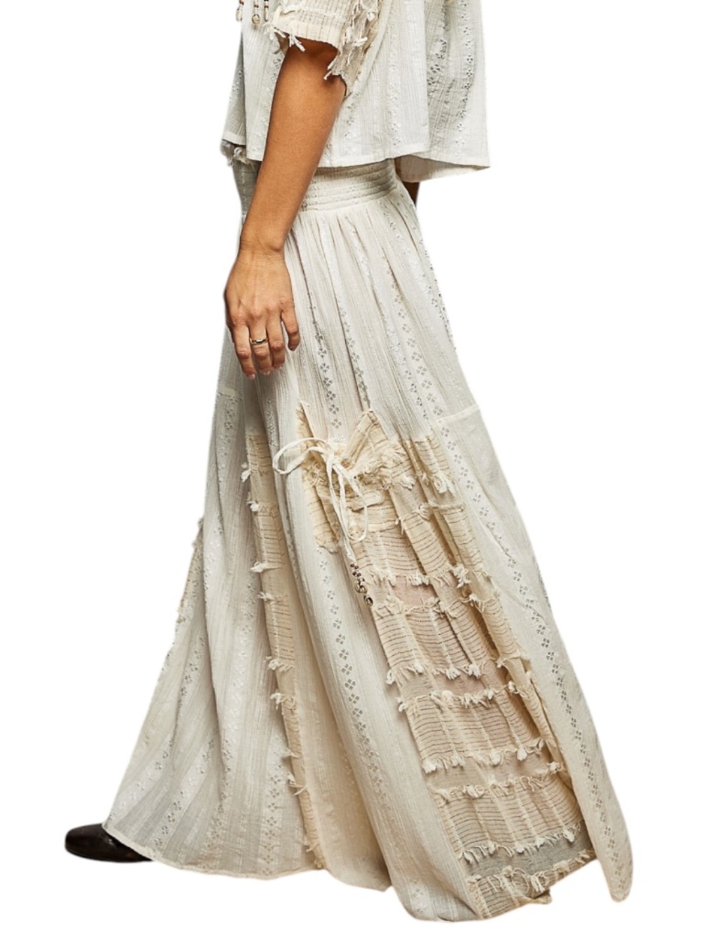 NEW POL FLOWY WIDE LEG BEACH PANTS BOHO WOMEN'S SIZE S M L - Picture 2 of 3